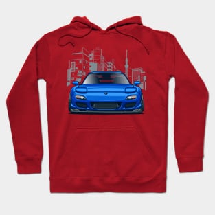 RX7 blue Hoodie